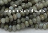 CLB28 15.5 inches 4*6mm faceted rondelle labradorite gemstone beads