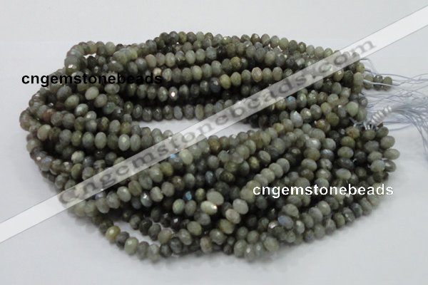 CLB29 15.5 inches 5*8mm faceted rondelle labradorite gemstone beads