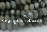 CLB30 15.5 inches 6*10mm faceted rondelle labradorite gemstone beads