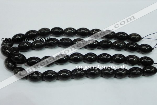 CLB304 15.5 inches 13*18mm rice black labradorite gemstone beads