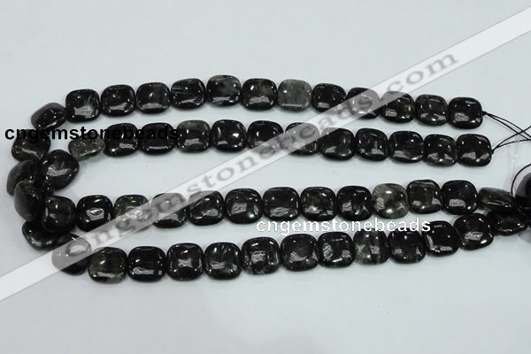 CLB307 15.5 inches 14*14mm square black labradorite gemstone beads