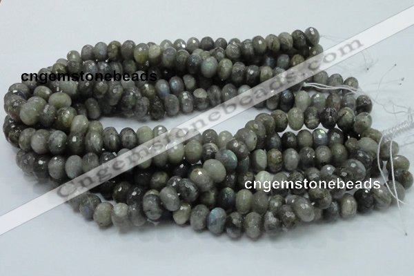 CLB31 15.5 inches 8*12mm faceted rondelle labradorite gemstone beads