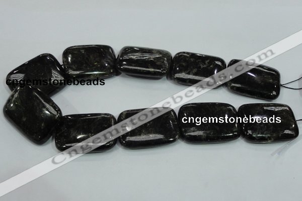 CLB311 15.5 inches 30*40mm rectangle black labradorite gemstone beads