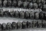 CLB321 15.5 inches 5*10mm faceted rondelle black labradorite beads