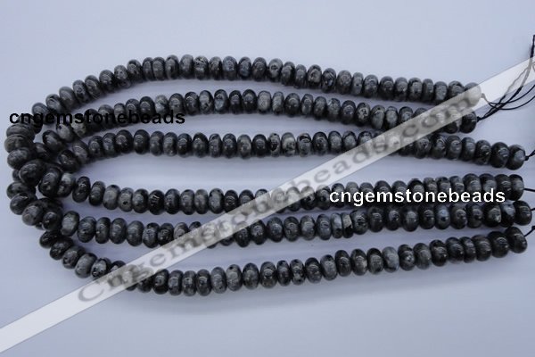 CLB328 15.5 inches 5*10mm rondelle black labradorite beads