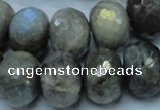 CLB34 15.5 inches 15*20mm faceted rondelle labradorite gemstone beads