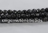 CLB359 15.5 inches 4mm faceted round black labradorite beads wholesale