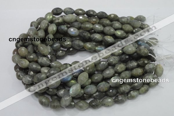 CLB36 15.5 inches 12*16mm faceted rice labradorite gemstone beads