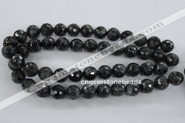 CLB364 15.5 inches 14mm faceted round black labradorite beads wholesale