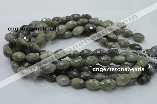 CLB37 15.5 inches 13*18mm faceted rice labradorite gemstone beads