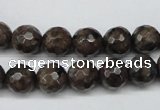 CLB403 15.5 inches 10mm faceted round grey labradorite beads