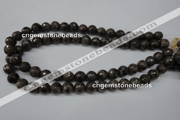 CLB403 15.5 inches 10mm faceted round grey labradorite beads