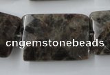 CLB426 15.5 inches 20*30mm faceted rectangle grey labradorite beads