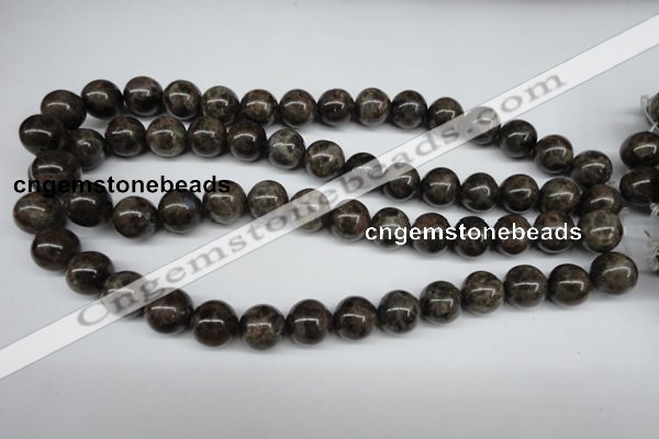 CLB435 15.5 inches 14mm round grey labradorite beads wholesale