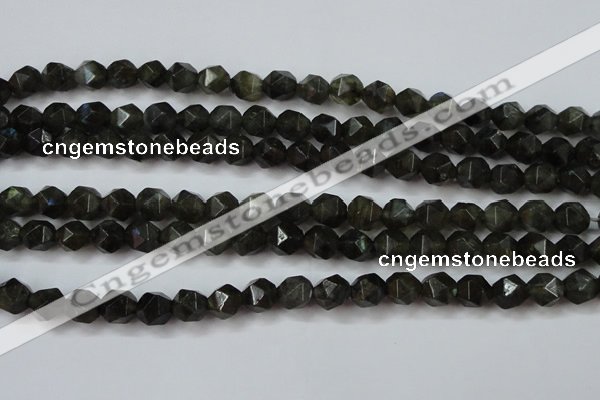 CLB452 15 inches 8mm faceted nuggets labradorite gemstone beads