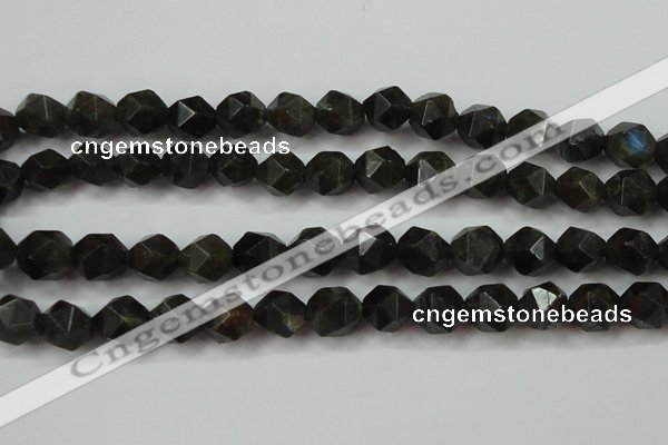 CLB454 15 inches 12mm faceted nuggets labradorite gemstone beads