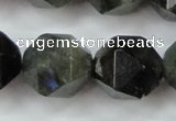 CLB456 15 inches 16mm faceted nuggets labradorite gemstone beads