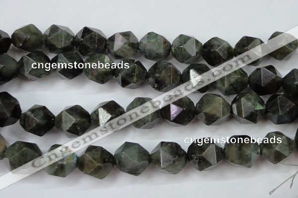 CLB457 15 inches 18mm faceted nuggets labradorite gemstone beads