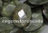 CLB46 15.5 inches 22*30mm faceted oval labradorite gemstone beads