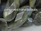 CLB47 15.5 inches 15*30mm faceted oval labradorite gemstone beads