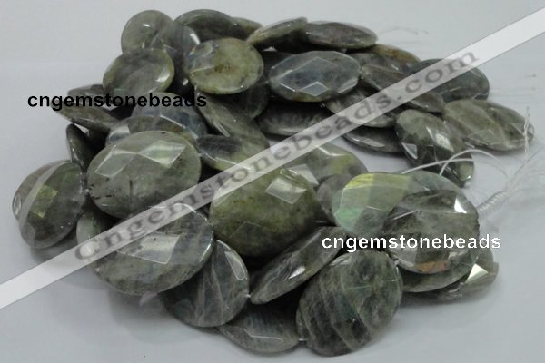 CLB49 15.5 inches 30*40mm faceted oval labradorite gemstone beads