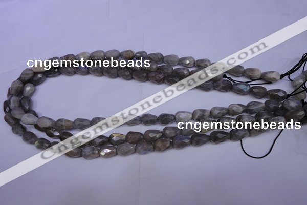 CLB502 15.5 inches 8*12mm faceted teardrop labradorite beads