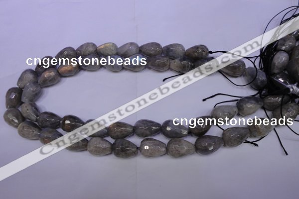 CLB504 15.5 inches 12*16mm faceted teardrop labradorite beads