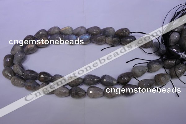 CLB505 15.5 inches 13*18mm faceted teardrop labradorite beads