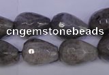 CLB506 15.5 inches 15*20mm faceted teardrop labradorite beads