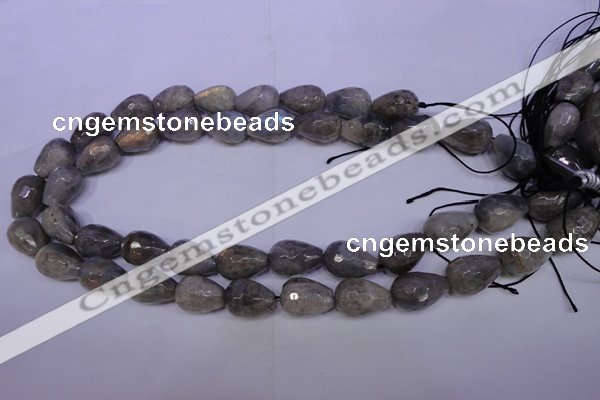 CLB506 15.5 inches 15*20mm faceted teardrop labradorite beads