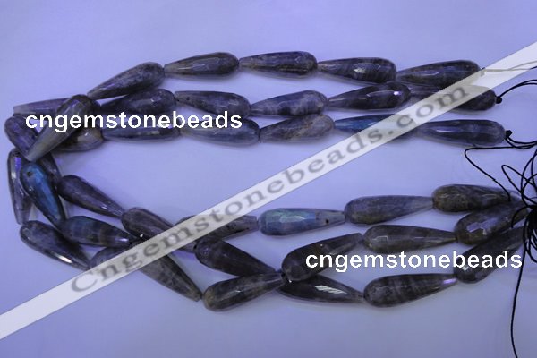 CLB507 15.5 inches 10*30mm faceted teardrop labradorite beads