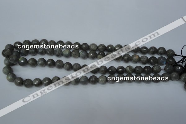 CLB513 15.5 inches 10mm faceted round labradorite gemstone beads