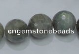 CLB52 15.5 inches 16mm faceted round labradorite gemstone beads