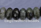 CLB57 15.5 inches 9*18mm faceted rondelle labradorite beads