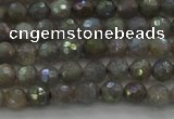 CLB610 15.5 inches 4mm faceted round AB-color labradorite beads