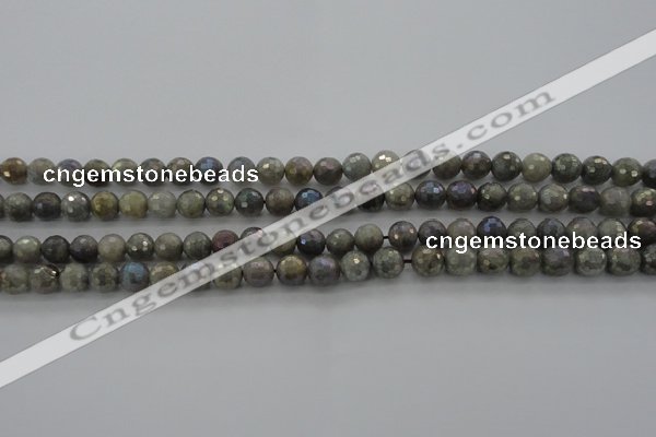 CLB612 15.5 inches 8mm faceted round AB-color labradorite beads