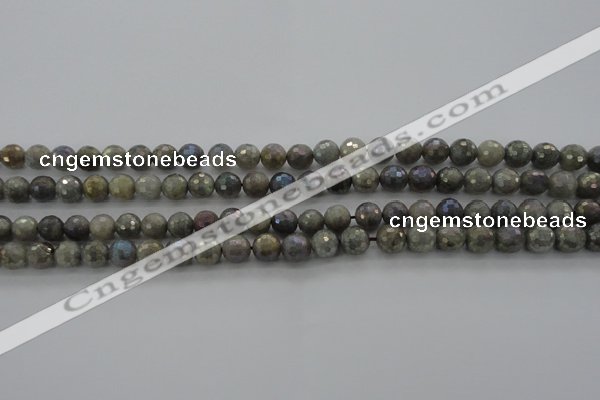 CLB612 15.5 inches 8mm faceted round AB-color labradorite beads