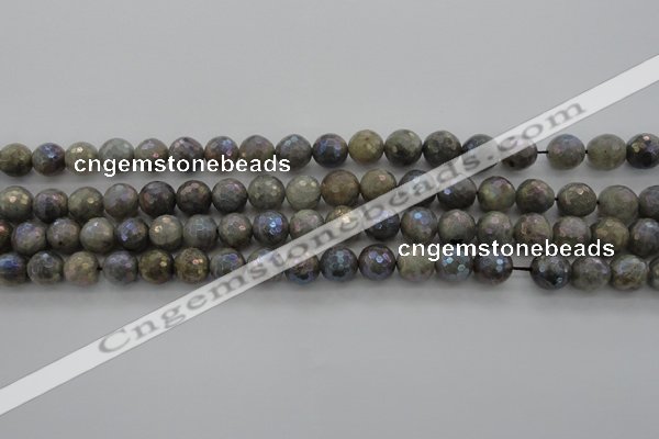 CLB613 15.5 inches 10mm faceted round AB-color labradorite beads