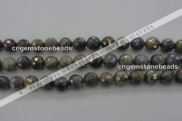 CLB616 15.5 inches 16mm faceted round AB-color labradorite beads