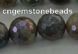 CLB618 15.5 inches 20mm faceted round AB-color labradorite beads