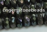 CLB625 15.5 inches 7*12mm faceted rondelle AB-color labradorite beads