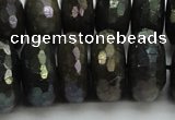 CLB626 15.5 inches 10*20mm faceted rondelle AB-color labradorite beads