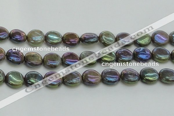 CLB638 15.5 inches 16mm flat round AB-color labradorite beads