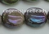 CLB639 15.5 inches 18mm flat round AB-color labradorite beads