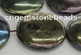 CLB643 15.5 inches 35mm flat round AB-color labradorite beads