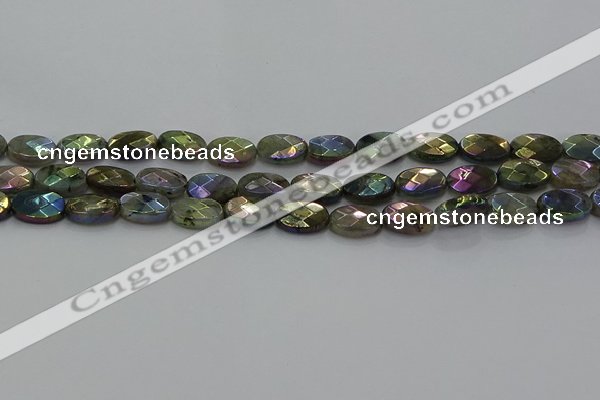 CLB658 15.5 inches 10*14mm faceted oval AB-color labradorite beads