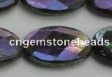 CLB662 15.5 inches 18*25mm faceted oval AB-color labradorite beads