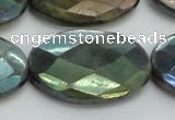 CLB664 15.5 inches 25*35mm faceted oval AB-color labradorite beads