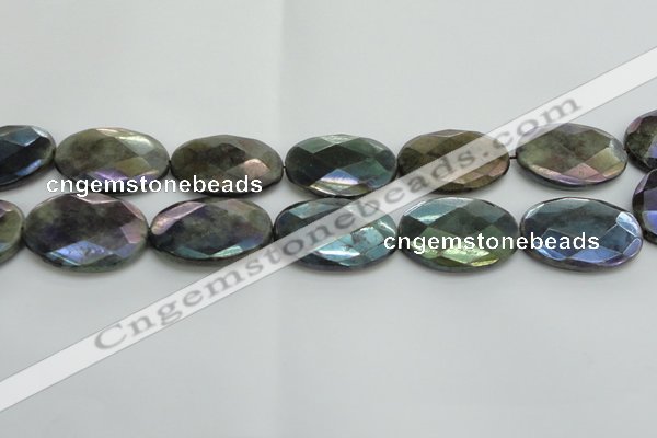 CLB664 15.5 inches 25*35mm faceted oval AB-color labradorite beads