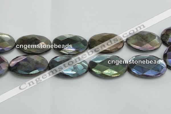 CLB665 15.5 inches 30*40mm faceted oval AB-color labradorite beads